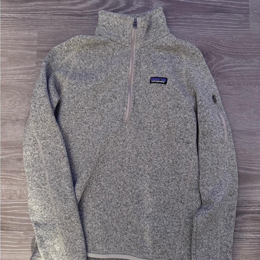 Patagonia Heather Gray Half-Zip Pullover Sweater
